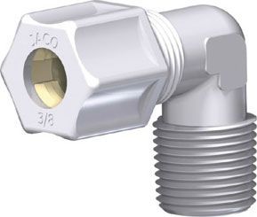 Переходник угловой с наружной резьбой 3/8x3/8 Jaco (JC40-6-6PPG)