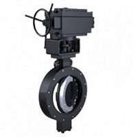 затвор broen зпт 61.855.100 поворотный для теплоснабжения, трехэксцентриковый, корпус-углеродистая сталь, диск-нержавеющая сталь, м/ф, ду 100 ру 25 с электроприводом sq07.2, питание 380в, мощность двигателя 0,15 квт, время перекрытия 8 секунд (61.855.100.