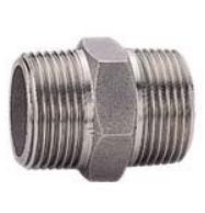 Ниппель Genebre 1/4 Pу20 нар./нар. резьба, нерж сталь (028002)