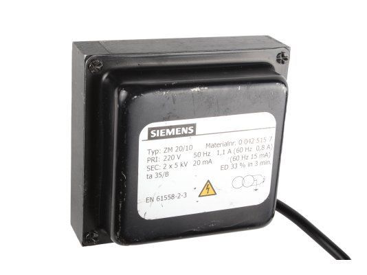 трансформатор розжига siemens zm 20/10 00425157