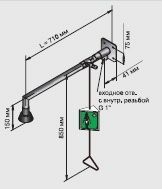 душ аварийный broen настенный для тела в промышленном исполнении с повышенной антикоррозийной защитой (17 970.004)
