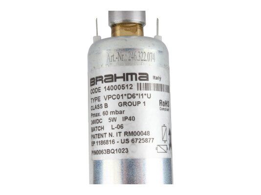 газовый электромагнитный клапан brahma vpc01*d6*i1*u 14000512