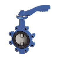 затвор дисковый межфланцевый тип lug genebre 2108 14, ду150, pу16, ggg40 / aisi316 / epdm, тмакс +120°c, ручка (210816)