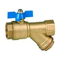 Фильтр грязевик с краном 3/4 латунный с нержав. сеткой Genebre тип Y (306905)