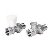 Комплект для отопительных приборов GIACOMINI R706K Ду15 1/2 : прямой ручной клапан, прямой отсечной клапан (R706KX003)