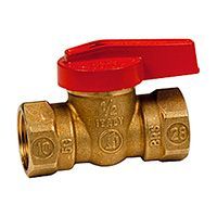 Кран шаровой GIACOMINI R602 впускной с внутренней резьбой, нехромированный, рычажной рукояткой 1/2 (R602Y013)