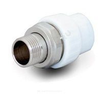 Муфта с американкой для радиатора, наружная резьба Dмм хG'' 25х3/4 РосТурПласт (14628)