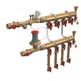 узел коллекторный отопления этажный giacomini 3/4 x 1/2 / 2, подключение тип b2 (ge553y022)