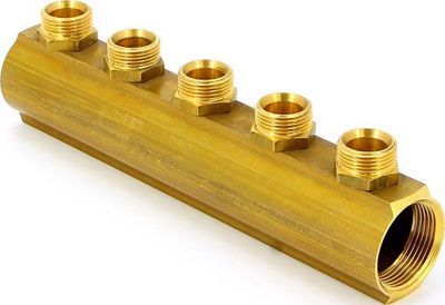 коллектор tiemme вв 1'1/4 3х3/4'ek н 50мм магистральный, латунь (1970068)
