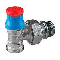 Клапан термостатический GIACOMINI угловой 3/8 x16, хромированный, отвод с герметичной прокладкой, подсоединение с наружной резьбой (R411X032)