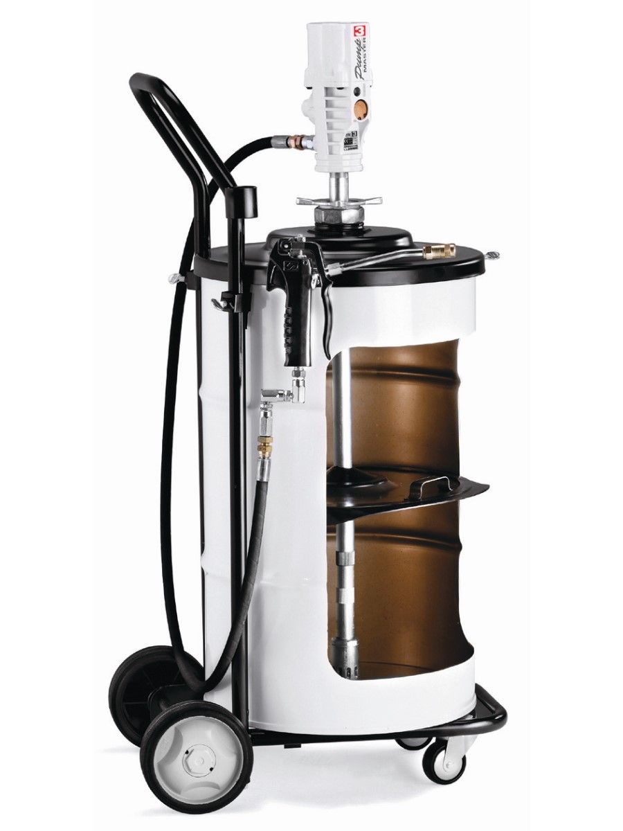 мобильный пневматический солидолонагнетатель pm3 с тележкой для бочек 50 кг