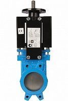 Задвижка шиберная Zetkama СМО Ду150 Pу8 ISO-фланец, выдвижной шток,корпус GG25, нож AISI304,EPDM (A(SP)-011-01-0150-PN8-SsP-ISO-E)