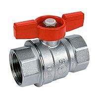 кран шаровой giacomini полнопроходной ду15 1/2 вн/вн pу35/tmax=185 с ручкой-бабочкой красной (r851x023)