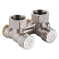 Узел нижнего подключения GIACOMINI 1/2 M x 3/4 E угловой, для одно- и двухтрубных систем (R384X012)