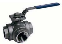 Кран шаровый трехходовой Genebre 2040 L-тип Ду40 PN63 корпус-нерж. сталь AISI 316, уплотнение-PTFE, Tmax=180°C ВР (204008)